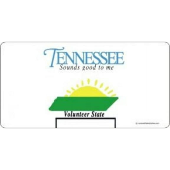 Design It Yourself Custom Tennessee Plate #3. Free Personalization on Plate