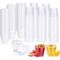 thumbnail image 1 of 100Pcs Crystal Clear Plastic Shot Glasses, 1oz Disposable Cups, Mini Jello Shot Cups for Condiments, Wine, Food Samples, Perfect for Parties, Tastings, 1 of 7