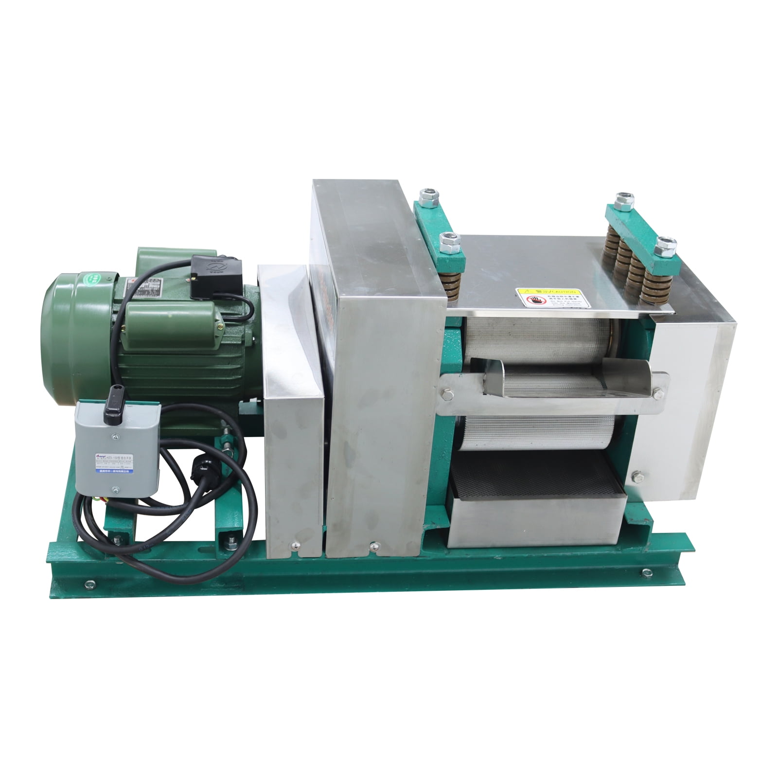 Sugarcane Mill Juicer Sugar Cane Squeezer Juice Extractor 3 Rolls Stainless Steel 220V