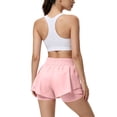 thumbnail image 3 of LNZGNM Running Shorts for Women High Waisted Quick Dry Butterfly Flowy Athletic Gym Yoga with Pockets,Light pink S, 3 of 5