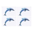 thumbnail image 2 of MKHERT Watercolor Jumping Blue Dolphin Sea Life Placemats Table Mats for Dining Room Kitchen Table Decoration 12x18 inch,Set of 4, 2 of 4