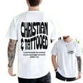thumbnail image 3 of Unisex Christian Graphic T-Shirt, “Christian and Tattooed” Double-Sided Design, Vintage I Love Jesus Tee, Cotton Crew Neck, Sizes S–5XL, 3 of 7