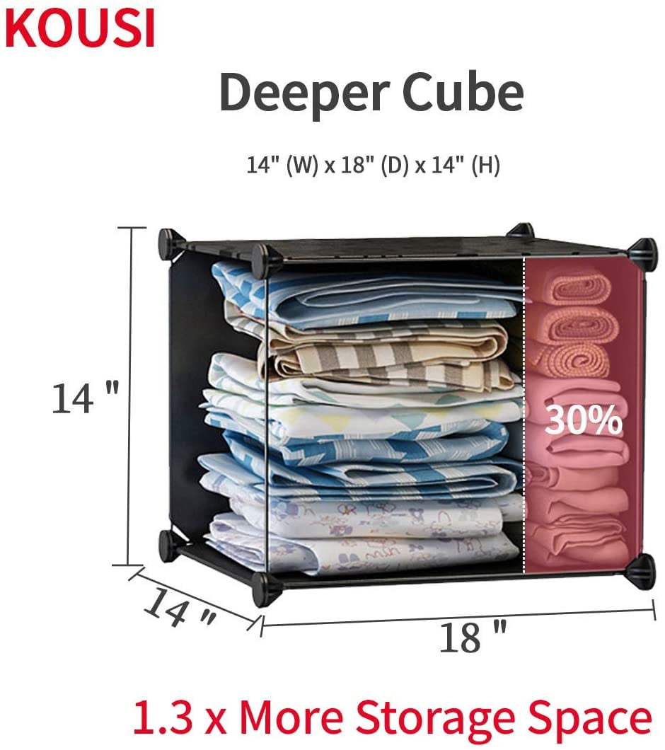 2023Large Cube Storage (12 Cubes) Organizer Shelves Clothes Dresser Closet Storage Organizer