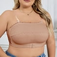 thumbnail image 2 of Versatile Front Closure Strapless Bra Everyday Comfort & Casual Wear; Supportive Wire-Free Ideal Push-Up For Smooth Invisible Look(Beige-F,XX-Large), 2 of 5