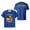 Blue, variant on Punch the Monkey Men's Waffle Fabric T-Shirt, Heartwarming Monkey & Gorilla Plushie Print, Fashion Casual Short Sleeve Summer Apparel