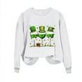 thumbnail image 4 of Tponi Saint Patrick'S Day Shirts Crew Neck Top Long Sleeve Shamrock Multicolor St Pattys Day Shirts Women XL, 4 of 4