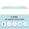 thumbnail image 3 of Best Price Mattress 4" 5-Zone Cooling Gel Memory Foam Mattress Topper, Short Queen, 3 of 10