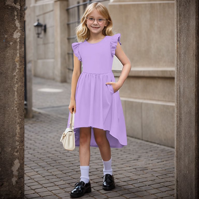 Maqroz Xdegoge Dresses Girls Dresses Size 10-12 Fancy Tween Girls Summer Dress Formal Ruffle Sleeve A Line Casual Party Elegant Dresses for Wedding Maqroz Xdegoge Dresses Girls Dresses Size 10-12 Fancy Tween Girls Summer Dress Formal Ruffle Sleeve A Line Casual Party Elegant Dresses for Wedding