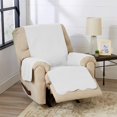 thumbnail image 1 of Great Bay Home Protecteur de Meubles Uni à Médaillon Cousu Résistant aux Taches Durable Collection Elenor Fauteuil Inclinable Blancsable, 1 of 1