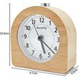 thumbnail image 3 of Hweilai Alarm Clock Bedside,no Ticking Bedside Clock Battery Powered With Snooze And Night Light Function,analogue Clock For Bedrooms, Table, Home, Kitchen, T Brown, 3 of 5