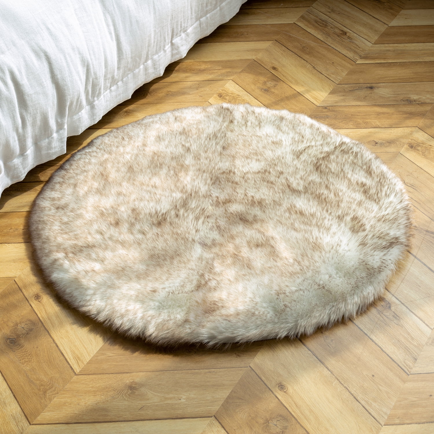 Phantoscope Ultra Soft Faux Fox Fur Series Decorative Indoor Area Rug 3