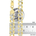 thumbnail image 4 of Nuragold 10k Real Yellow Gold Solid Cuban Curb Link 8.5mm Diamond Cut Pave Chain Necklace (20"-30") Two Tone Italian Jewelry for Men, 4 of 9