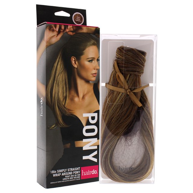 Pony simplemente recto - R29 Strawberry por peinado para mujeres - Extensión de cabello de 18 pulgadas HairDo Hairdo