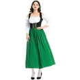 thumbnail image 3 of JTieacloth Oktoberfest Outfits for Women , Bavarian Dirndl Dress for Halloween Party,Green, 3 of 4