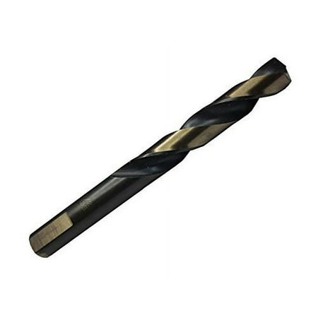 UPC: 0887861206754 | 27/64  HSS Black & Gold KFD Split Point Mechanic Length Drill Bit  3-Flat Shank  Killer Force Drill Bit  KFDML27/64  Pack of 6