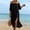 Black, variant on Midi Womens Plus Size Dresses Cotton Linen Beach Short Sleeve White A Line Dress with Slit Off The Shoulder Loose Fit Dresses