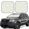 thumbnail image 2 of Picia Color Rabbit 2 Piece Car Windshield Sun Shade Foldable | Foldable Sun Shield for Front Window Blocks UV Rays and Keeps Your Vehicle Cool-Large, 2 of 7
