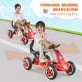 thumbnail image 3 of VEVOR Go Kart 4 Wheel Pedal Ride On Toy for Kids Ages 3-8 Adjustable Seat Red, 3 of 9