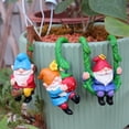 thumbnail image 4 of 3Pcs Garden Gnomes Statue,Resin Swing Gnomes Figurines,Miniature Full Color Flower Pot Gnome Hugger Decorations,Fairy Pot Buddy,Cute Dwarf Pot Hugger Figurines,Outdoor Swing Sculptures, 4 of 9