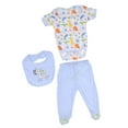 thumbnail image 4 of Precioso conjunto de ropa Reborn de dibujos animados con estampado de mamelucos, pantalones, pantalones y baberos para Baoblaze Traje de muñeca renacida, 4 of 8
