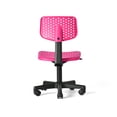 thumbnail image 7 of Homy Casa Small Adjustable Kids Desk Chair with Swivel Wheels, Pink Plastic Seat and Backrest, 7 of 7