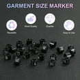 thumbnail image 2 of Uxcell 100-Pack Clothes Hanger Markers, Plastic XL Size Garment Color Coded Size Clips Fit 3mm-5mm Rod[Black], 2 of 6