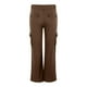 thumbnail image 5 of Vaqueros cargo informales de cintura media para mujer: pierna ancha elástica, bolsillos, poliéster, para todas las estaciones/ropa informal, 5 of 5