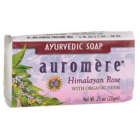 Auromere Ayurvedic Bar Soap Himalayan Rose, 0.71 (Best Ayurvedic Beauty Products)