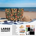 thumbnail image 5 of Pofeuu Fruits Peach Print Beach Bag,Waterproof Sandproof Beach Tote Bag, Large Capacity Foldable Beach Bags for Women, 5 of 7