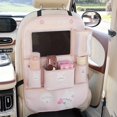 thumbnail image 3 of Cute Panda Leather Car Backseat Organizer 1 Pack,  Car Seat Back Protectors with Clear Tablet Holder and Storage Pockets, Suitable for Car Seat (18.11×26.38 in), 3 of 7