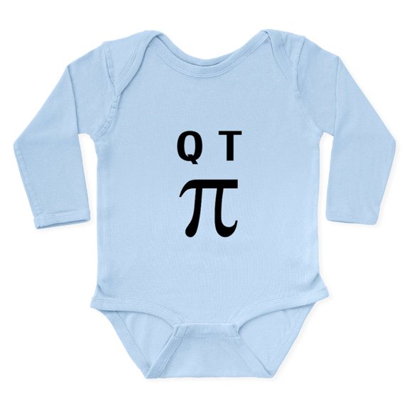 CafePress - QT Pi Cutie Pie Body Suit - Long Sleeve Cotton Baby Bodysuit