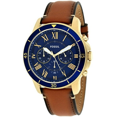 fossil grant blue dial