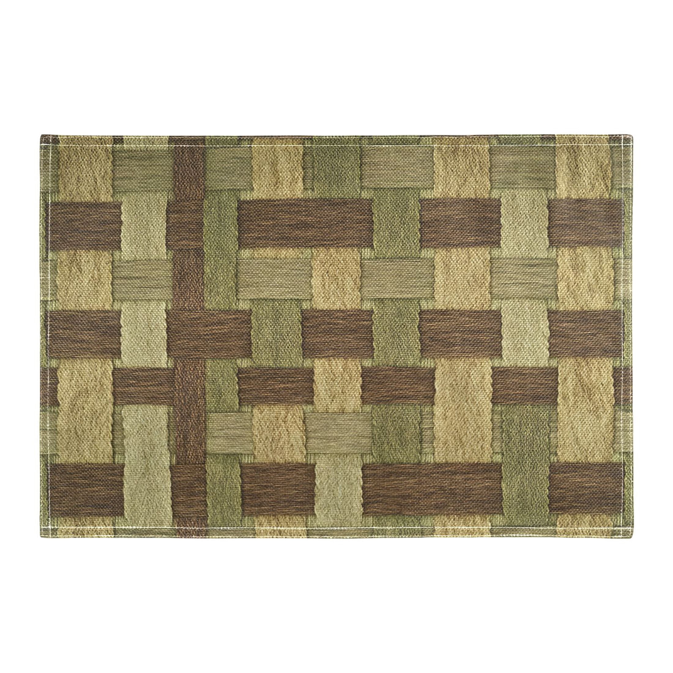 Wooden Texture Pattern Placemats Set of 6 Coffee Mats, Non Slip Backing 18x12 Inch for Home and Restaurants
