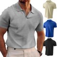 thumbnail image 2 of Zoeecloth Men's V Neck T Shirts Male Short Sleeve Tee Soft Tees Casual Solid Colors Tee Shirts S~3XL, 2 of 9