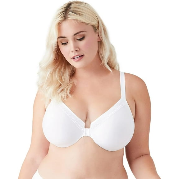 Wacoal Perfect Primer Women's Plus Size Front Close Underwire Bra, White