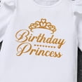 thumbnail image 5 of IBTOM CASTLE Toddler Baby Girls Princess Birthday Outfits Sleeveless Printed Vest Tops+Tulle Tutu Dress+Flower Crown Party Clothes 2-3 Years White - Long Sleeve, 5 of 8