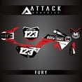 thumbnail image 2 of Attack Graphics Custom Fury Complete Bike Graphics Kit for Honda CRF50F 2018, 2 of 3