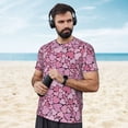 thumbnail image 4 of Wukai Sweet Heart Print Men's Short-Sleeved Mesh T-Shirt,Quick-Dry Short Sleeve Workout T-Shirt-Small, 4 of 8