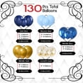 thumbnail image 3 of Kit de arco de globos A Archloon 134 piezas azul metálico y dorado, 3 of 8