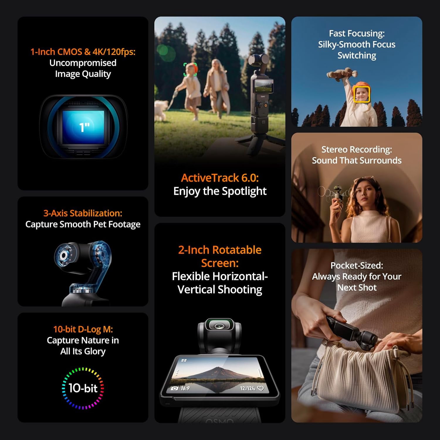 DJI Osmo Pocket 3 Capture More Combo with 4K/120fps Video and 3-Axis Stabilization Vlogging Camera