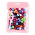 thumbnail image 3 of 100 pc Macaron Color Plastic Resealable Bags Zip Top Bags Self Seal Bags Top Seal Pink 21.1x12.9x0.15cm Unilateral Thickness: 2 Mil(0.05mm), 3 of 3