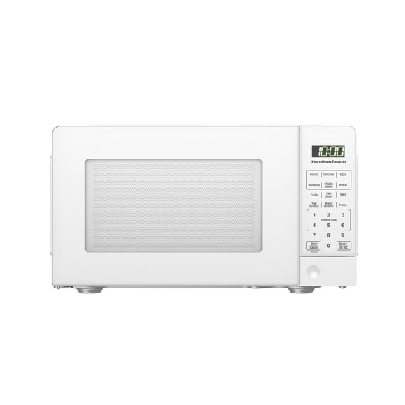 Hamilton Beach 0.7 cu ft 700W Compact Size Microwave, White, Hamilton Beach 0.7 cu.ft White Microwave