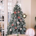 thumbnail image 5 of PULLIMORE 36 Pcs Wood Christmas Hanging Decorations Snowflake Snowman Bells Pendant Ornaments for Xmas Tree Garland Party Home Decor, 5 of 8