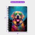 thumbnail image 5 of Hippie Labrador Retriever Portrait oil painting Watercolor Tie-dye Vintage Spiral Bound Journal Lab Dog Lover Gifts 5x7in Spiral Notebook - 00015, 5 of 5
