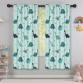 thumbnail image 5 of Blackout Kids Curtains,Light Blue Dinosaurs Geometric Pattern Childrens Insulated Curtains Set Of 2,Bedroom Essentials,Toddler Room Decor 42"x63", 5 of 5