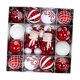 thumbnail image 1 of 44 piezas de bolas navideñas, adornos, bolas navideñas, adornos colgantes para hacer uno mismo. Muñeco de nieve rojo y blanco, 1 of 9