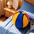 thumbnail image 7 of Fuzzy Basketball Stuffed Toys, 8 Inch Soft Basketball Plushie, Basketball Squeeze, Rainbow Basketball Pillow for Student Kids, Student Basketball with Gentle Short Plush, Usable, 7 of 7