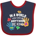 thumbnail image 3 of Inktastic In a World You Can Be Anything Be Kind Autism Awareness Boys or Girls Baby Bib, 3 of 4