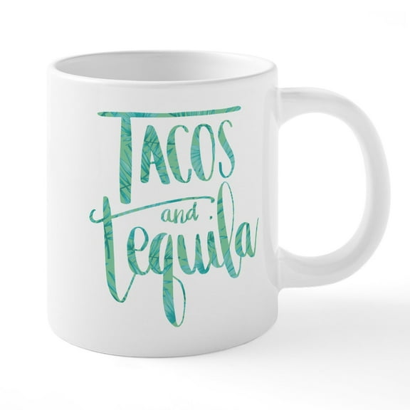 CafePress - Tacos And Tequila Print - 20 Oz White Ceramic Mega Mug