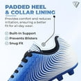thumbnail image 3 of Vizari USA Stealth Firm Ground Soccer Cleats for Kids – Durable, Lightweight Athletic Shoes for Boys and Girls, Blue/White, 6, 3 of 7